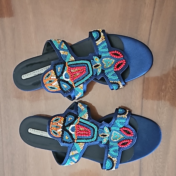 Stella McCartney beaded sandal. Made in Italy. Size EU 39 1/2/ US 9.5 - Picture 2 of 6